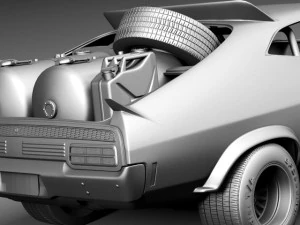Falcon 1973 MadMax Interceptor Movie Car 3D Model