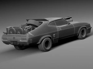 Falcon 1973 MadMax Interceptor Movie Car 3D Model