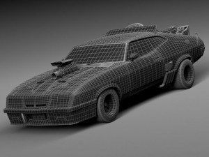 Falcon 1973 MadMax Interceptor Movie Car 3D Модель