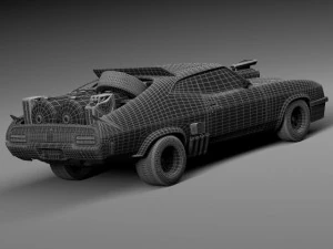 Falcon 1973 MadMax Interceptor Movie Car 3D Model