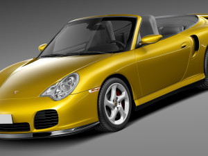 Porsche 911 Turbo Cabrio 996 2002 3D 모델