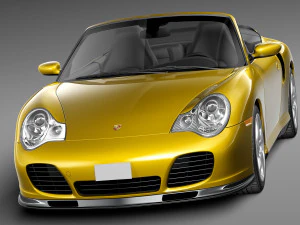 Porsche 911 Turbo Cabrio 996 2002 3D Model