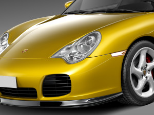 Porsche 911 Turbo Cabrio 996 2002 3D Model