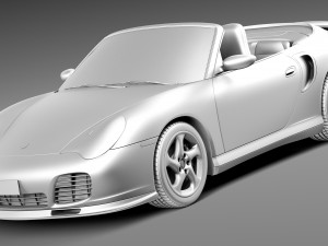 Porsche 911 Turbo Cabrio 996 2002 3D Model