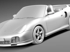 Porsche 911 Turbo Cabrio 996 2002 3D Model