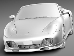 Porsche 911 Turbo Cabrio 996 2002 3D Model