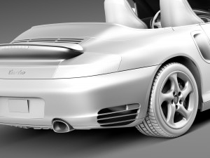 Porsche 911 Turbo Cabrio 996 2002 3D Model