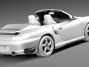Porsche 911 Turbo Cabrio 996 2002 3D Model