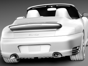 Porsche 911 Turbo Cabrio 996 2002 3D Model