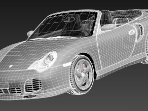 Porsche 911 Turbo Cabrio 996 2002 3D Model