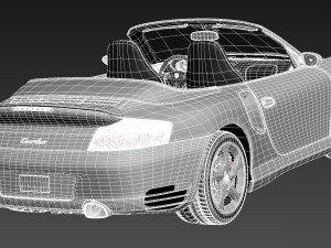 Porsche 911 Turbo Cabrio 996 2002 3D Model