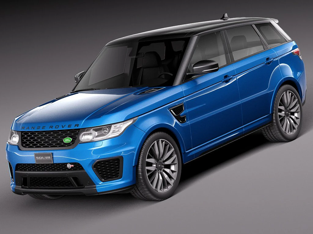 Land Rover Range Rover Sport SVR 2015 3D Model .c4d .max .obj .3ds .fbx .stl .blend 