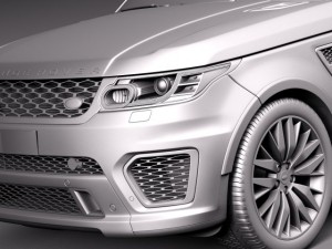 Land Rover Range Rover Sport SVR 2015 Model 3D