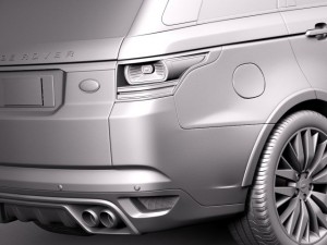 Land Rover Range Rover Sport SVR 2015 Model 3D