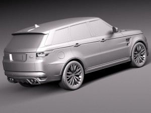 Land Rover Range Rover Sport SVR 2015 Model 3D