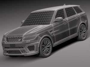 Land Rover Range Rover Sport SVR 2015 Model 3D