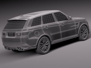 Land Rover Range Rover Sport SVR 2015 Model 3D