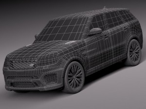 Land Rover Range Rover Sport SVR 2015 Model 3D