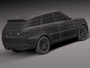 Land Rover Range Rover Sport SVR 2015 Model 3D