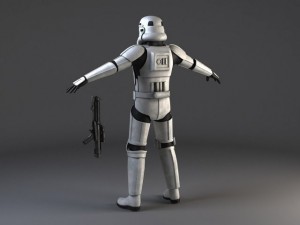 Star Wars Storm Trooper Rigged 3D Модель