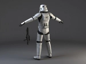 Star Wars Storm Trooper Rigged 3D Model