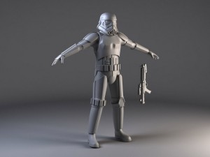 Star Wars Storm Trooper Rigged 3D Модель