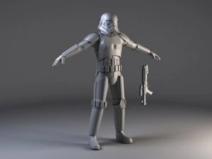 Star Wars Storm Trooper Rigged 3D Model