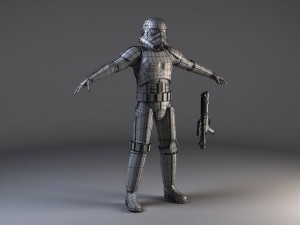Star Wars Storm Trooper Rigged 3D Модель