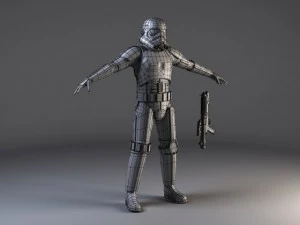 Star Wars Storm Trooper Rigged 3D Model
