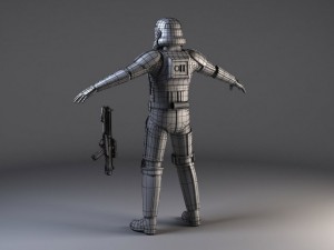 Star Wars Storm Trooper Rigged 3D Модель