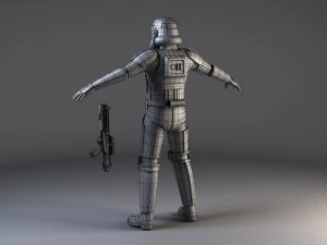 Star Wars Storm Trooper Rigged 3D Model