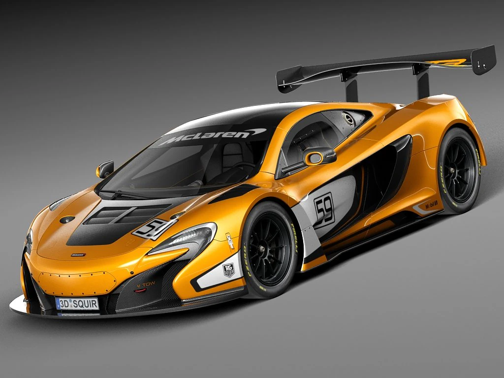 Mclaren 650S GT3 2015 3D Model .c4d .max .obj .3ds .fbx .stl .blend 
