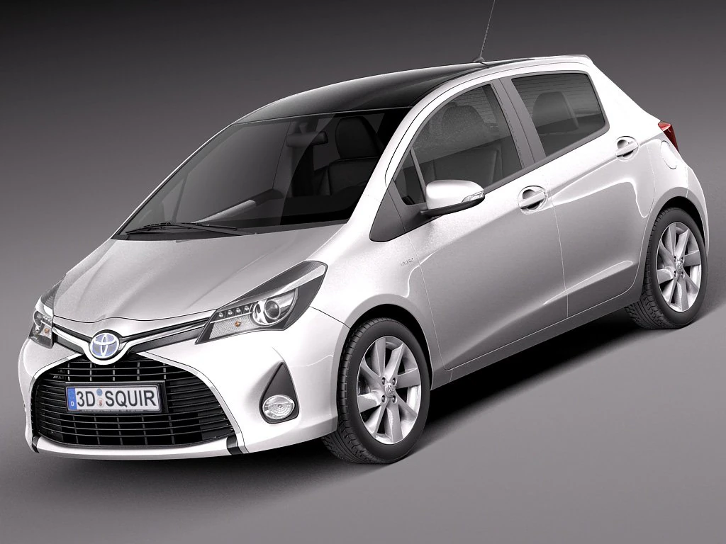 Toyota Yaris 2015 3D Model .c4d .max .obj .3ds .fbx .stl .blend 