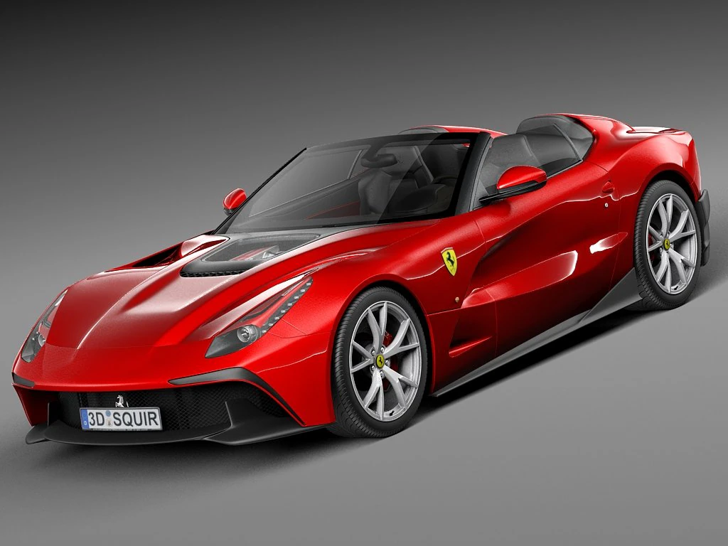 Ferrari F12 TRS Roadster 2014 3D Model .c4d .max .obj .3ds .fbx .stl .blend 