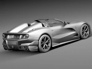 Ferrari F12 TRS Roadster 2014 3D Model
