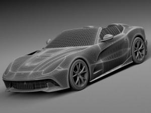 Ferrari F12 TRS Roadster 2014 3D 모델