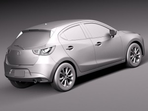 Mazda 2 2015 3D 模型