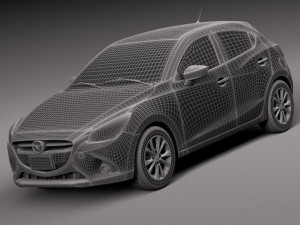 Mazda 2 2015 3D 模型