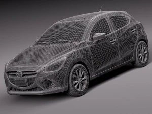 Mazda 2 2015 3D Model