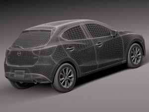 Mazda 2 2015 3D 模型