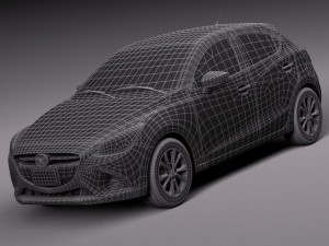 Mazda 2 2015 3D 模型