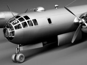 Boeing B29 Superfortress Bomber 3D Model