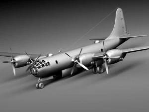 Boeing B29 Superfortress Bomber 3D Model