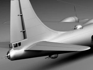Boeing B29 Superfortress Bomber 3D Model