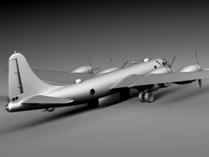 Boeing B29 Superfortress Bomber 3D Model