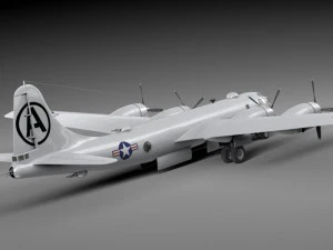 Boeing B29 Superfortress Bomber 3D Model