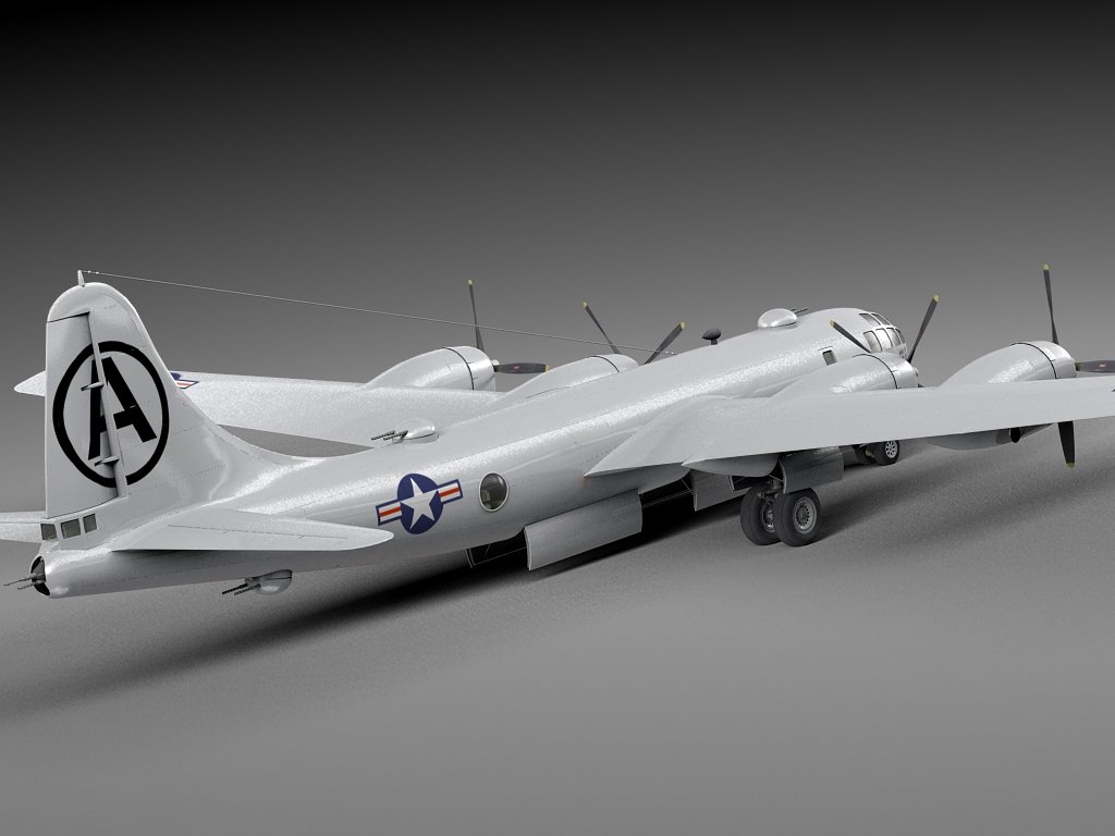 Boeing B29 Superfortress Bomber 3D Model in Bomber 3DExport