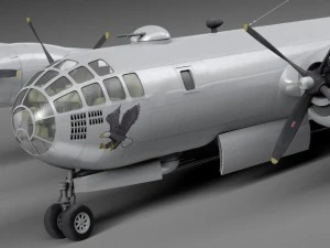 Boeing B29 Superfortress Bomber 3D Model