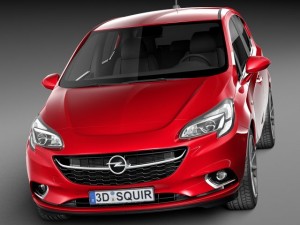 Opel Corsa 5-door 2015 Model 3D