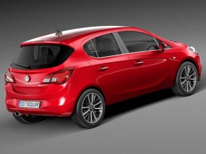 Opel Corsa 5-door 2015 Model 3D